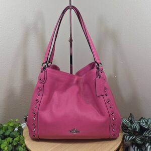 Coach Edie 31 Studs Floral Rivets Shoulder Bag